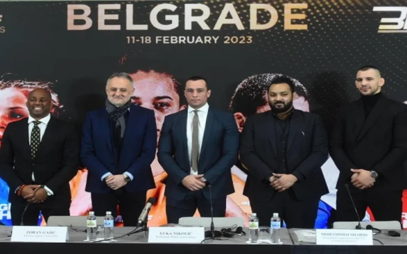 شكر صربي.. وزير الرياضة يمجد دعم البحرين لأكبر مهرجان قتالي أوروبي